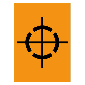 Verpackungskennzeichen Schwerpunkt, Orange