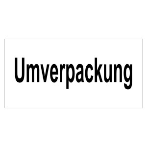 Verpackungskennzeichen Umverpackung