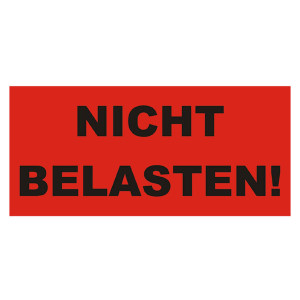 Paketaufkleber Nicht belasten, Rot