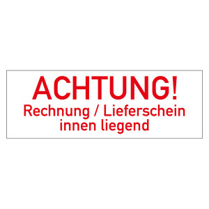 Paketaufkleber Rechnung/Lieferschein innen liegend, Weiß