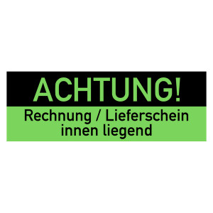 Paketaufkleber Rechnung/Lieferschein innen liegend, Grün