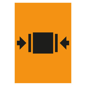Verpackungskennzeichen Klammern hier, Orange