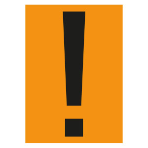 Verpackungskennzeichen Achtung, Orange