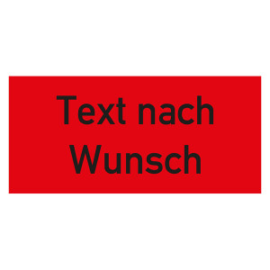 Paketaufkleber mit Text nach Wunsch Rot