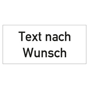 Paketaufkleber mit Text nach Wunsch Weiß
