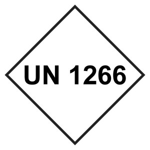 UN-Aufkleber mit UN 1266