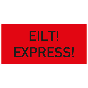 Paketaufkleber Eilt Express Rot
