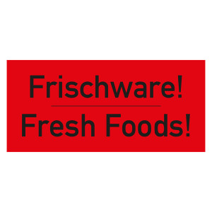 Paketaufkleber Frischware Rot