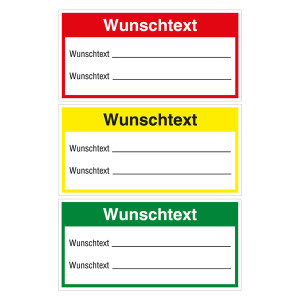 Qualitätsaufkleber mit Text nach Wunsch, 60 x 30 mm, Rechteckig
