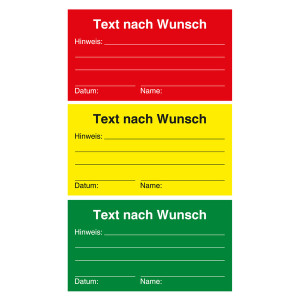 Qualitätsaufkleber mit Text nach Wunsch, 90 x 50 mm, Rechteckig