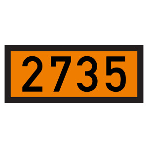 Warntafel 2735, orange, Folie, 300 x 120 mm, Einzeletikett