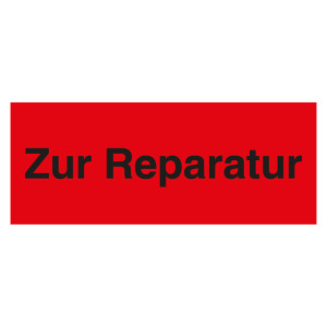 Qualitätsaufkleber Zur Reparatur, Rot, 50 x 20 mm, Rechteckig