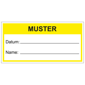 Qualitätsaufkleber Muster, Weiß, 60 x 30 mm, Rechteckig