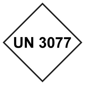 UN-Aufkleber mit UN 3077