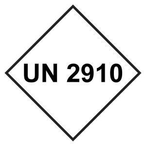UN-Aufkleber mit UN 2910