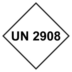 UN-Aufkleber mit UN 2908