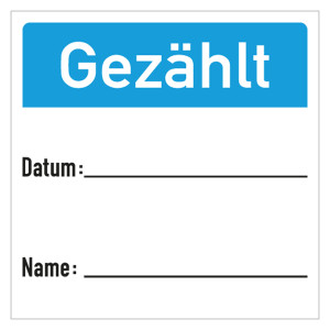 Qualitätsaufkleber Gezählt, Weiß, 40 x 40 mm, Quadratisch