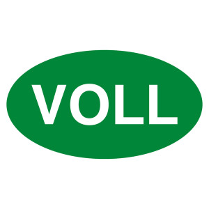 Qualitätsaufkleber Voll, Grün, 90 x 50 mm, Oval