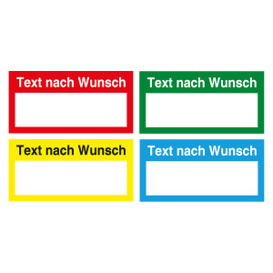 Qualitätsaufkleber mit Text nach Wunsch, 40 x 20 mm, Rechteckig