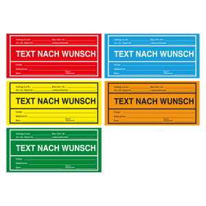 Qualitätsaufkleber mit Text nach Wunsch, 150 x 70 mm, Rechteckig