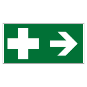 Rettungszeichen Erste Hilfe rechts