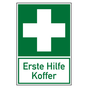 Rettungszeichen Erste Hilfe Koffer Kombischild