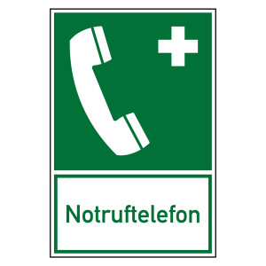 Rettungszeichen Notruftelefon Kombischild
