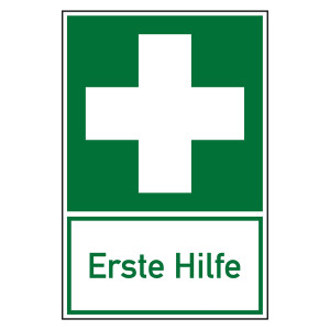 Rettungszeichen Erste Hilfe Kombischild