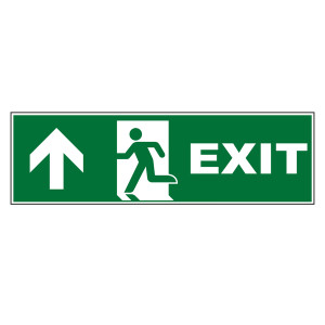 Rettungszeichen Notausgang EXIT links oben DIN EN ISO 7010