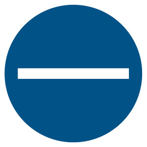 Leiterkennzeichen "-" Minus negativ