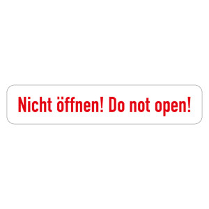 Verpackungskennzeichen Nicht öffnen! Do not open!