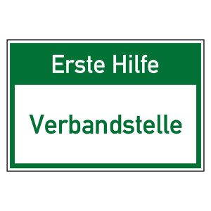Rettungszeichen Erste Hilfe Verbandstelle