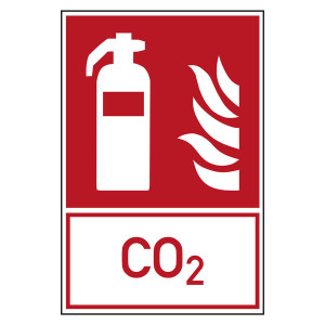 Brandschutzzeichen Feuerlöscher CO2 Kombischild