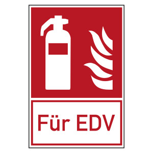 Brandschutzzeichen Feuerlöscher Für EDV Kombischild