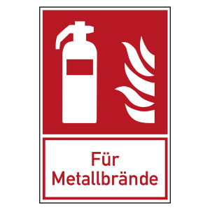 Brandschutzzeichen Feuerlöscher Für Metallbrände Kombischild