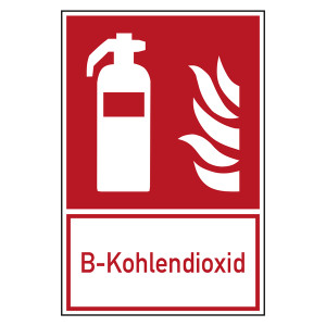 Brandschutzzeichen Feuerlöscher B-Kohlendioxid Kombischild