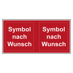 Brandschutzzeichen mit Symbol und Richtungspfeil nach Wunsch