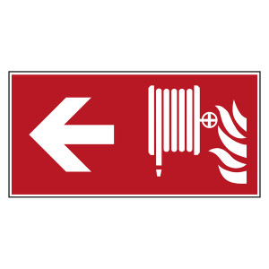 Brandschutzzeichen Löschschlauch links