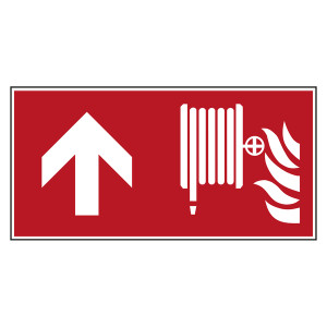 Brandschutzzeichen Löschschlauch oben