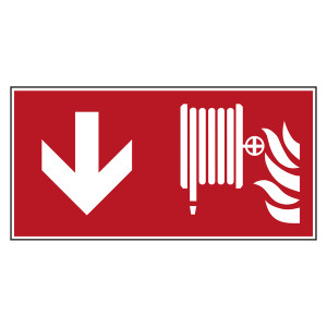 Brandschutzzeichen Löschschlauch unten