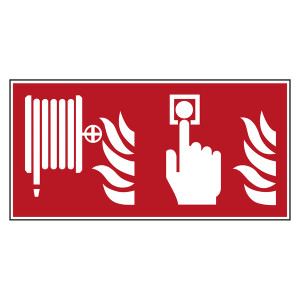 Brandschutzzeichen Löschschlauch / Brandmelder