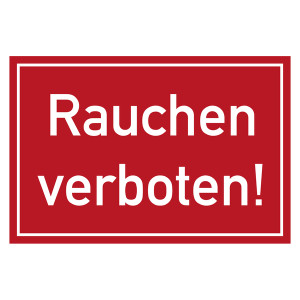 Verbotszeichen Rauchen verboten rot