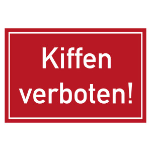 Verbotszeichen Kiffen verboten