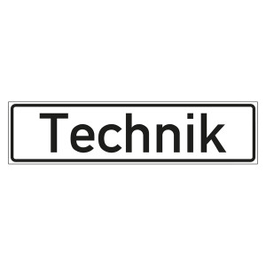 Hinweisschild "Technik"
