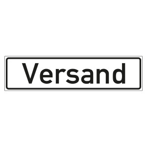 Hinweisschild "Versand"