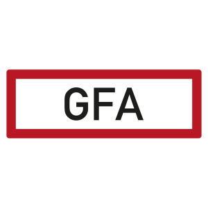 Feuerwehrzeichen GFA DIN 4066