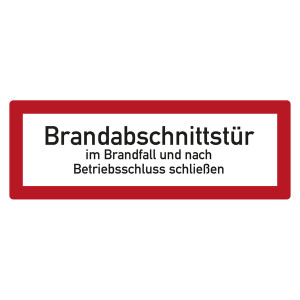 Feuerwehrzeichen Brandabschnittstür DIN 4066