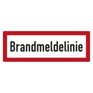 Feuerwehrzeichen Brandmeldelinie DIN 4066