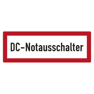 Feuerwehrzeichen DC-Notausschalter DIN 4066