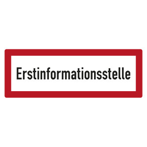 Feuerwehrzeichen Erstinformationsstelle DIN 4066